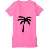 Ladies' Jersey Short-Sleeve Deep V-Neck T-Shirt Thumbnail
