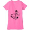 Ladies' Jersey Short-Sleeve Deep V-Neck T-Shirt Thumbnail