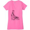 Ladies' Jersey Short-Sleeve Deep V-Neck T-Shirt Thumbnail
