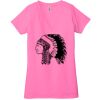 Ladies' Jersey Short-Sleeve Deep V-Neck T-Shirt Thumbnail