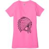 Ladies' Jersey Short-Sleeve Deep V-Neck T-Shirt Thumbnail
