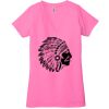 Ladies' Jersey Short-Sleeve Deep V-Neck T-Shirt Thumbnail