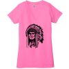 Ladies' Jersey Short-Sleeve Deep V-Neck T-Shirt Thumbnail