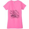 Ladies' Jersey Short-Sleeve Deep V-Neck T-Shirt Thumbnail