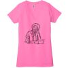 Ladies' Jersey Short-Sleeve Deep V-Neck T-Shirt Thumbnail