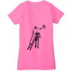 Ladies' Jersey Short-Sleeve Deep V-Neck T-Shirt Thumbnail