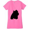 Ladies' Jersey Short-Sleeve Deep V-Neck T-Shirt Thumbnail
