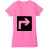 Ladies' Jersey Short-Sleeve Deep V-Neck T-Shirt Thumbnail