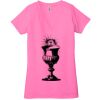 Ladies' Jersey Short-Sleeve Deep V-Neck T-Shirt Thumbnail