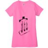 Ladies' Jersey Short-Sleeve Deep V-Neck T-Shirt Thumbnail