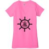 Ladies' Jersey Short-Sleeve Deep V-Neck T-Shirt Thumbnail