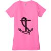 Ladies' Jersey Short-Sleeve Deep V-Neck T-Shirt Thumbnail