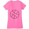Ladies' Jersey Short-Sleeve Deep V-Neck T-Shirt Thumbnail