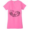 Ladies' Jersey Short-Sleeve Deep V-Neck T-Shirt Thumbnail
