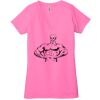 Ladies' Jersey Short-Sleeve Deep V-Neck T-Shirt Thumbnail