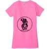 Ladies' Jersey Short-Sleeve Deep V-Neck T-Shirt Thumbnail
