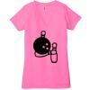 Ladies' Jersey Short-Sleeve Deep V-Neck T-Shirt Thumbnail