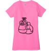 Ladies' Jersey Short-Sleeve Deep V-Neck T-Shirt Thumbnail