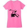 Ladies' Jersey Short-Sleeve Deep V-Neck T-Shirt Thumbnail