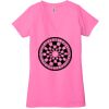Ladies' Jersey Short-Sleeve Deep V-Neck T-Shirt Thumbnail