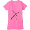 Ladies' Jersey Short-Sleeve Deep V-Neck T-Shirt Thumbnail
