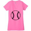 Ladies' Jersey Short-Sleeve Deep V-Neck T-Shirt Thumbnail