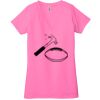 Ladies' Jersey Short-Sleeve Deep V-Neck T-Shirt Thumbnail