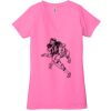Ladies' Jersey Short-Sleeve Deep V-Neck T-Shirt Thumbnail