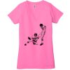 Ladies' Jersey Short-Sleeve Deep V-Neck T-Shirt Thumbnail