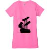 Ladies' Jersey Short-Sleeve Deep V-Neck T-Shirt Thumbnail