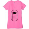 Ladies' Jersey Short-Sleeve Deep V-Neck T-Shirt Thumbnail