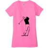 Ladies' Jersey Short-Sleeve Deep V-Neck T-Shirt Thumbnail