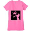Ladies' Jersey Short-Sleeve Deep V-Neck T-Shirt Thumbnail