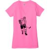 Ladies' Jersey Short-Sleeve Deep V-Neck T-Shirt Thumbnail