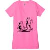 Ladies' Jersey Short-Sleeve Deep V-Neck T-Shirt Thumbnail