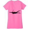 Ladies' Jersey Short-Sleeve Deep V-Neck T-Shirt Thumbnail