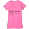 Ladies' Jersey Short-Sleeve Deep V-Neck T-Shirt Thumbnail