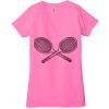Ladies' Jersey Short-Sleeve Deep V-Neck T-Shirt Thumbnail