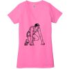 Ladies' Jersey Short-Sleeve Deep V-Neck T-Shirt Thumbnail