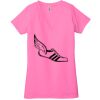 Ladies' Jersey Short-Sleeve Deep V-Neck T-Shirt Thumbnail