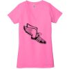 Ladies' Jersey Short-Sleeve Deep V-Neck T-Shirt Thumbnail