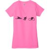 Ladies' Jersey Short-Sleeve Deep V-Neck T-Shirt Thumbnail