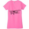 Ladies' Jersey Short-Sleeve Deep V-Neck T-Shirt Thumbnail
