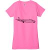 Ladies' Jersey Short-Sleeve Deep V-Neck T-Shirt Thumbnail