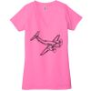 Ladies' Jersey Short-Sleeve Deep V-Neck T-Shirt Thumbnail