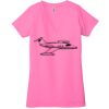 Ladies' Jersey Short-Sleeve Deep V-Neck T-Shirt Thumbnail