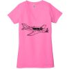 Ladies' Jersey Short-Sleeve Deep V-Neck T-Shirt Thumbnail