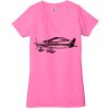 Ladies' Jersey Short-Sleeve Deep V-Neck T-Shirt Thumbnail
