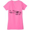 Ladies' Jersey Short-Sleeve Deep V-Neck T-Shirt Thumbnail