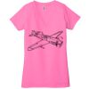 Ladies' Jersey Short-Sleeve Deep V-Neck T-Shirt Thumbnail